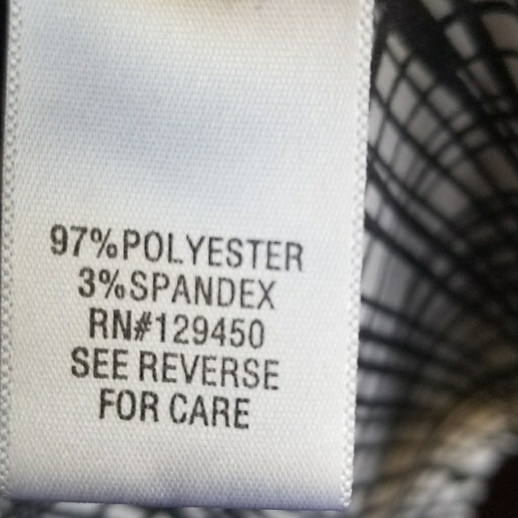 Long sleeved black and white button down top - Picture 5 of 7